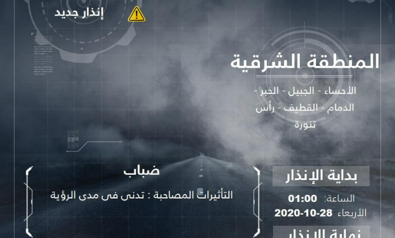 Photo of تنبيه: ضباب