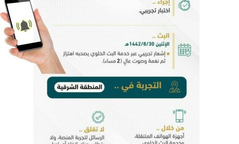 Photo of رسائل على الهواتف للمنصة الوطنية للإنذار المبكر اليوم الساعة 2 ظهراً