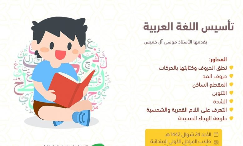 Photo of دورة تأسيس اللغة العربية