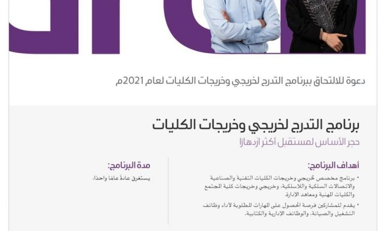 Photo of غداً بدء التسجيل في برنامج التدرج لخريجي وخريجات الكليات بأرامكو