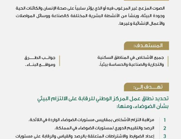 Photo of بدء تطبيق لائحة الضوضاء في المملكة