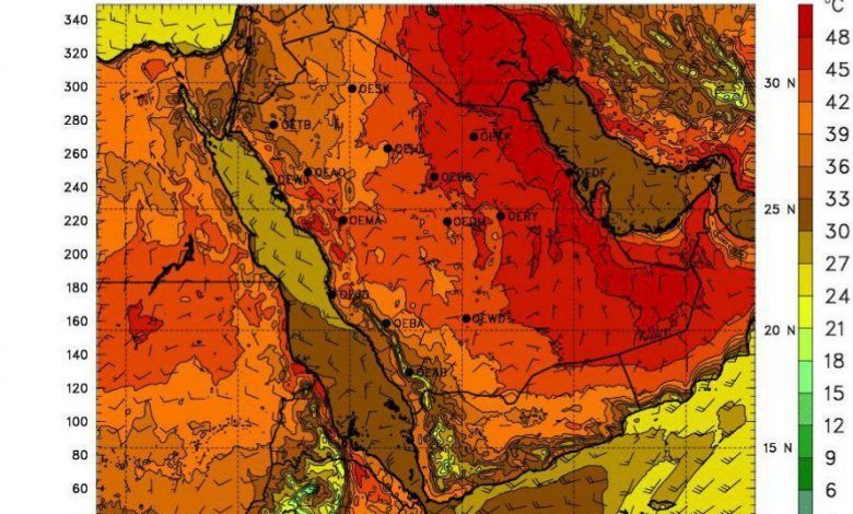 Photo of حرارة مدن الشرقية تتجاوز 50°