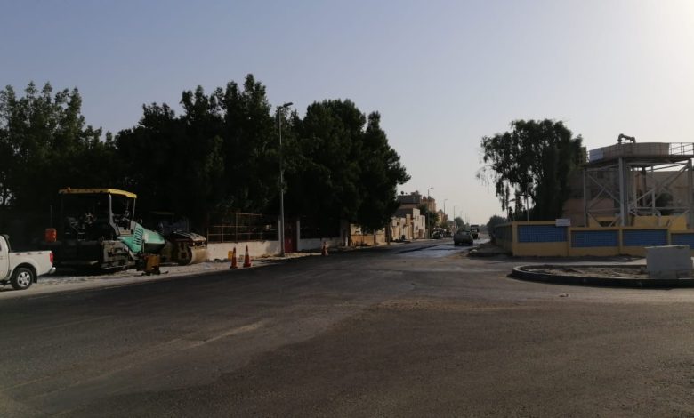 Photo of تنوية مخرج الحلة من الشارع العام تحت الصيانة