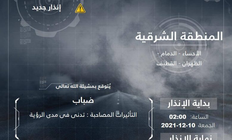 Photo of تنبيه: ضباب