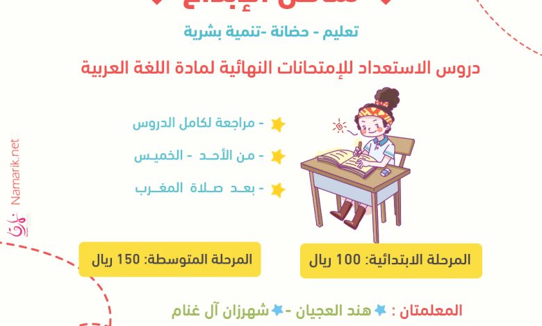 Photo of دروس الاستعداد للامتحانات النهائية لمادة اللغة العربية
