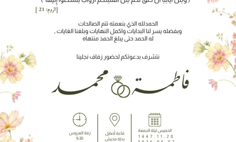 Photo of للنساء : أفراح ومسرات آل خميس والربح
